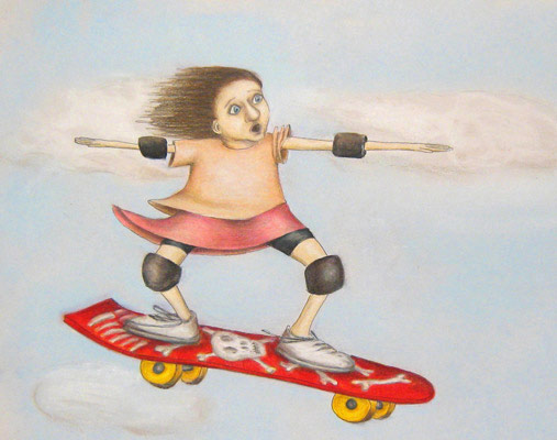 Girl on Skateboard
